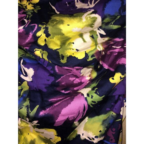 Suzi Chin for Maggy Boutique Cocktail Boho Girly Purple Yellow Floral Dress - Picture 4 of 10